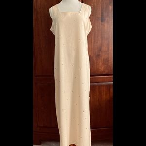 Sleeveless Linen Sheath - Maxi